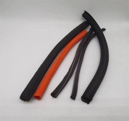 Siyah PET örgülü kendi kendine sarma kolye Yüksek esneklik