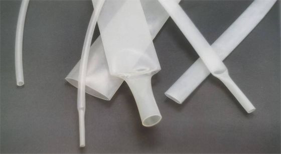 Şeffaf İnce Duvarlı PVDF Isı Kısaltma Tüpleri Yarım sert Polyvinylidene Fluorür Isı Kısaltma Tüpleri