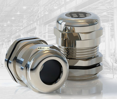M8X1 (((2-4) Nikel kaplamalı tunç kablo bezleri IP68 Su geçirmez bağlantı